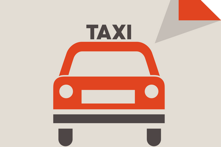 Grafisk illustration av taxi.
