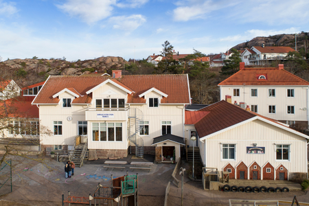Bovallstrands skola sett från ovan